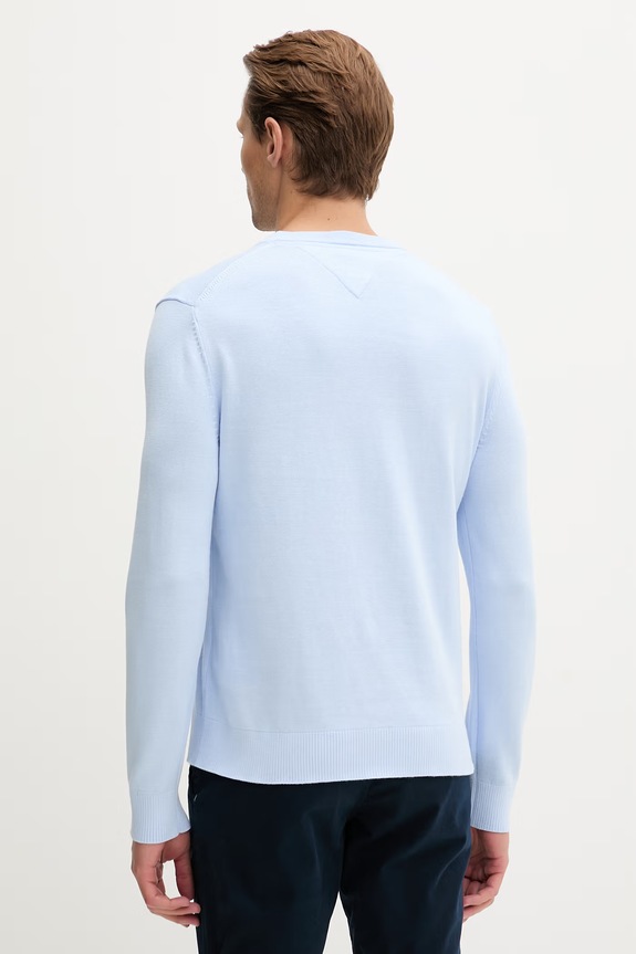 Odzież Tommy Jeans sweter męski bawełniany DM0DM22853 niebieski