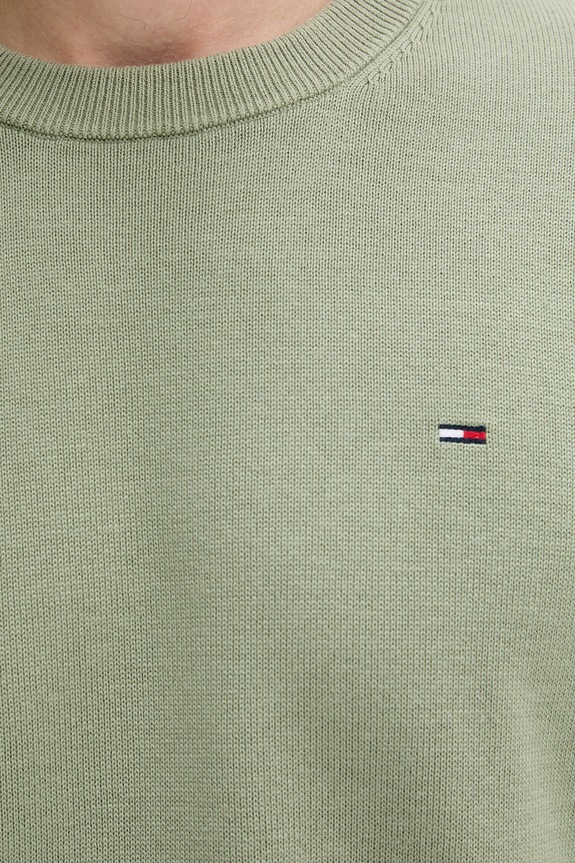 Tommy Jeans sweter męski bawełniany DM0DM22853 zielony