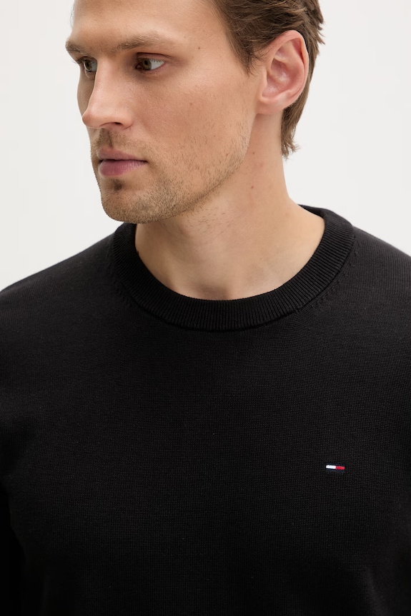 Tommy Jeans sweter męski bawełniany czarny DM0DM22853