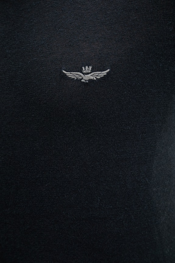Λινό πουλόβερ Aeronautica Militare MA1623UL00935 σκούρο μπλε