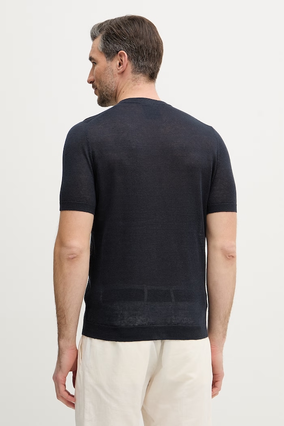 Ρούχα Λευκό μπλουζάκι Aeronautica Militare MA1624UL00935 σκούρο μπλε