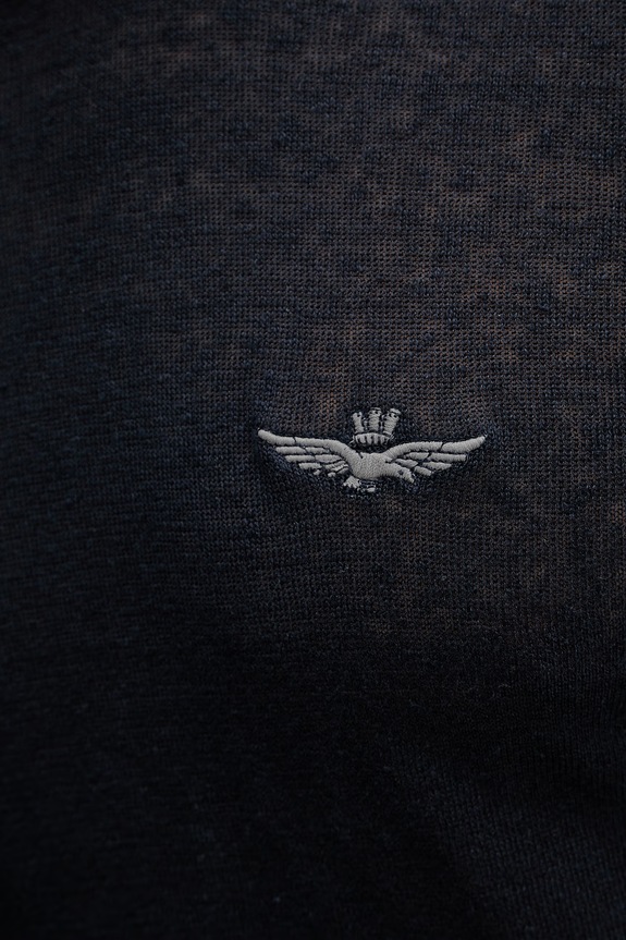 Λευκό μπλουζάκι Aeronautica Militare MA1624UL00935 σκούρο μπλε