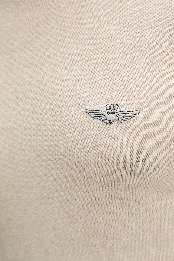 Λευκό μπλουζάκι Aeronautica Militare MA1624UL00935 μπεζ