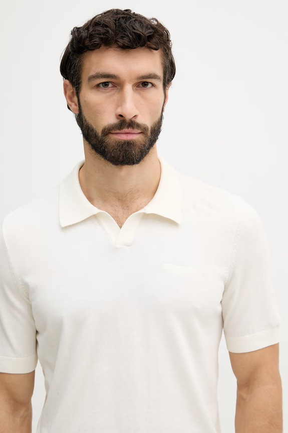 BOSS polo męskie bawełniane beżowy 50560497