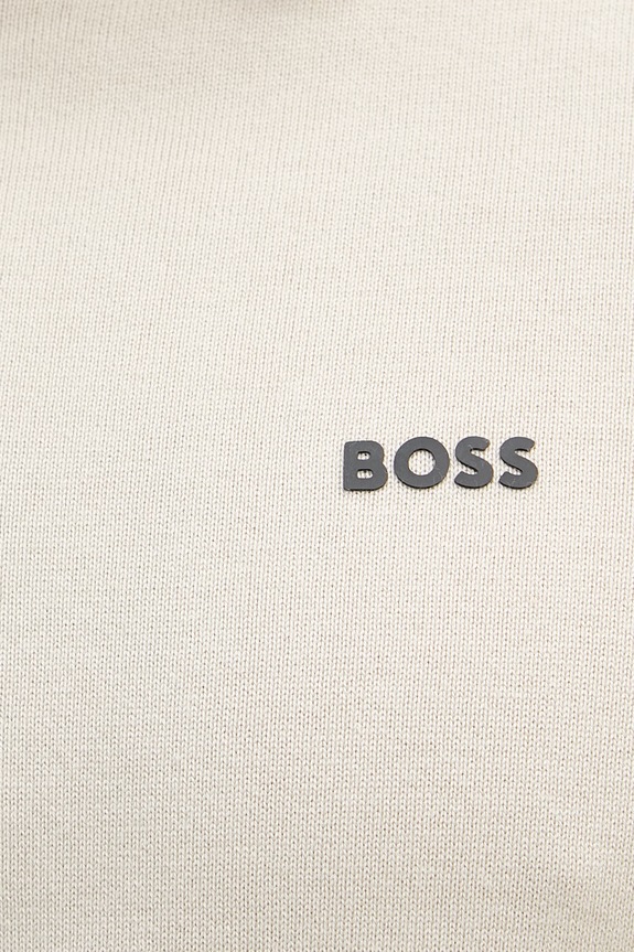BOSS Green polo swetrowe męskie bawełniane 50558344 beżowy