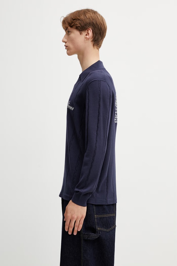 Filling Pieces pulover pentru bărbați, cu vâscoză Football Jersey 412674500148.150 bleumarin SS26