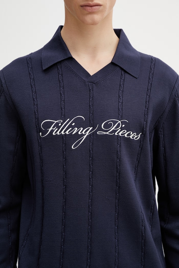 Filling Pieces pulover pentru bărbați, cu vâscoză Football Jersey bleumarin 412674500148.150