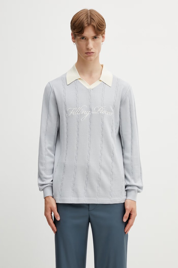 Filling Pieces Football Jersey maglione da uomo blu 412674500148.294