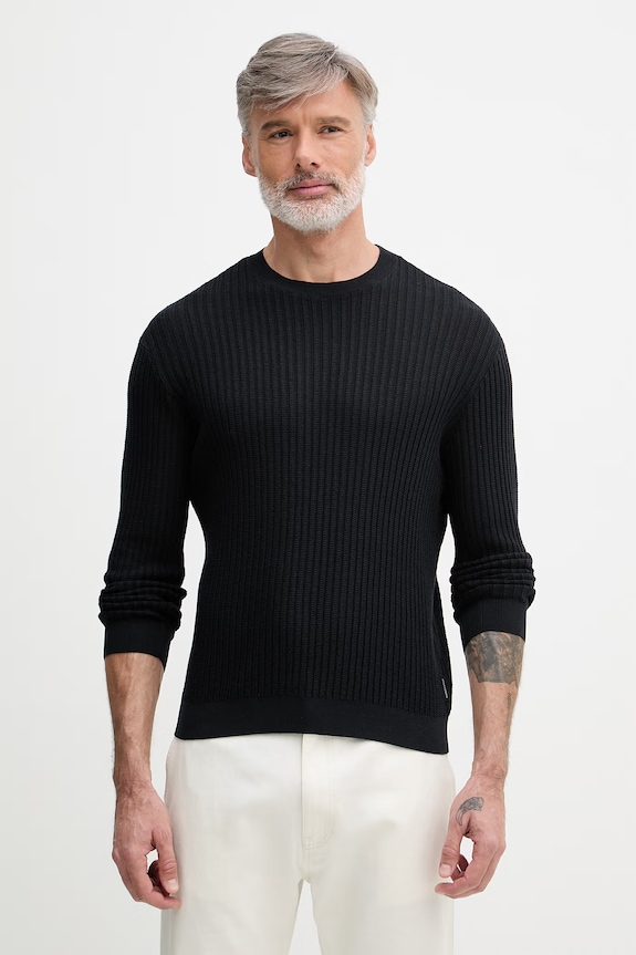 Armani Exchange sveter pánsky bavlnený tmavomodrá XM002161.AF20139