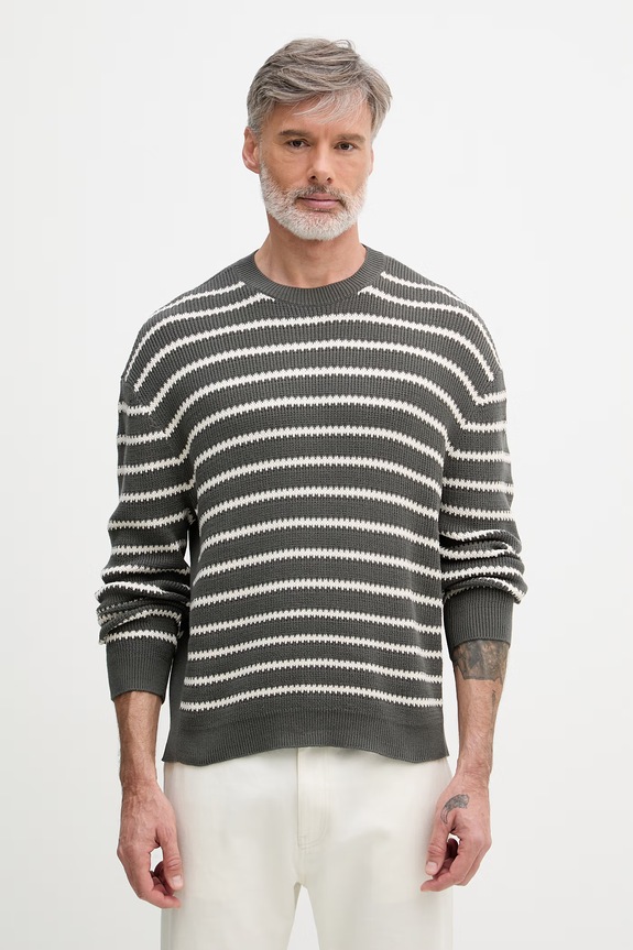 Armani Exchange pulover pentru bărbați, din bumbac verde XM002172.AF18754