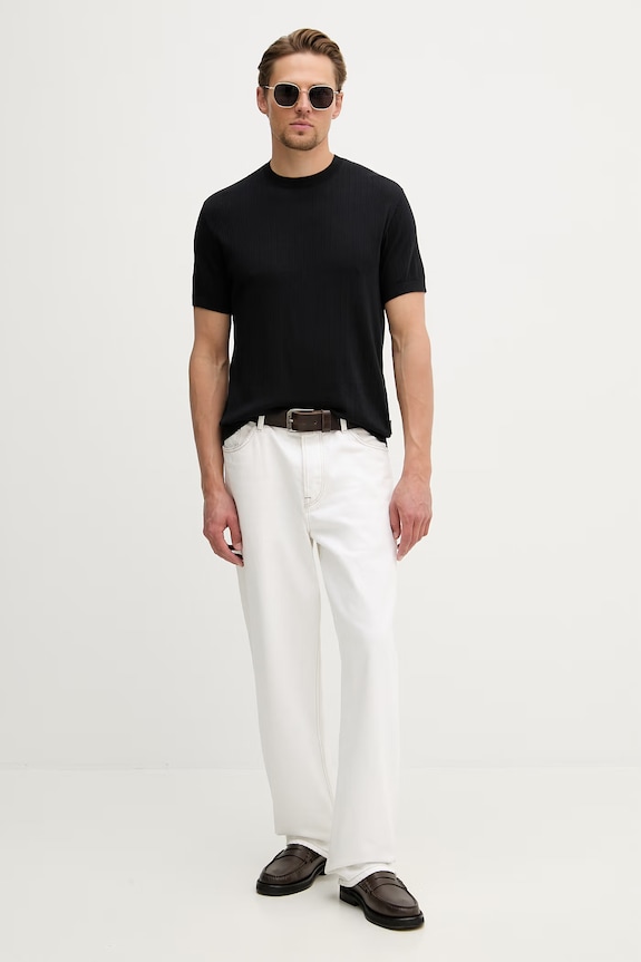 Armani Exchange tricou bărbați din bumbac XM002439.AF22249 bleumarin SS26