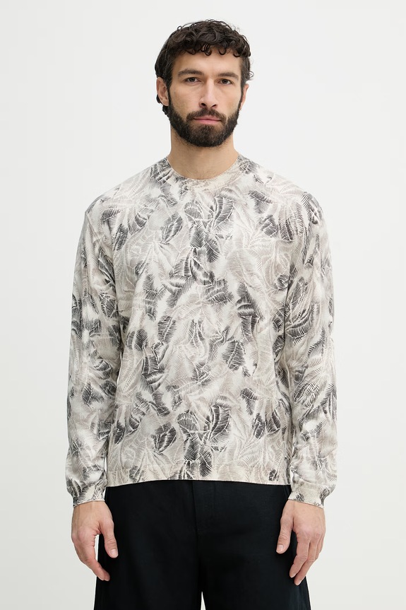 Armani Exchange sweter męski bawełniany beżowy XM002440.AF22064