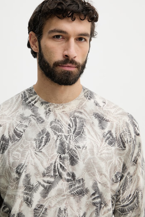 Armani Exchange sweter męski bawełniany beżowy XM002440.AF22064