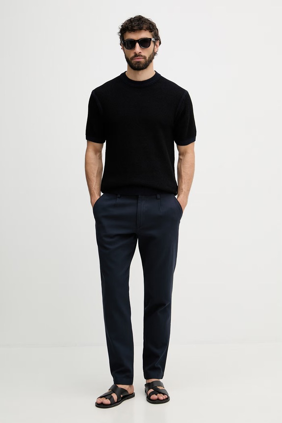 BOSS Orange T-shirt ανδρικό με βαμβάκι 50558743 σκούρο μπλε SS26