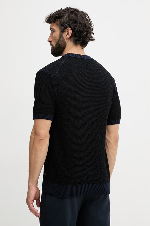 Ρούχα BOSS Orange T-shirt ανδρικό με βαμβάκι 50558743 σκούρο μπλε