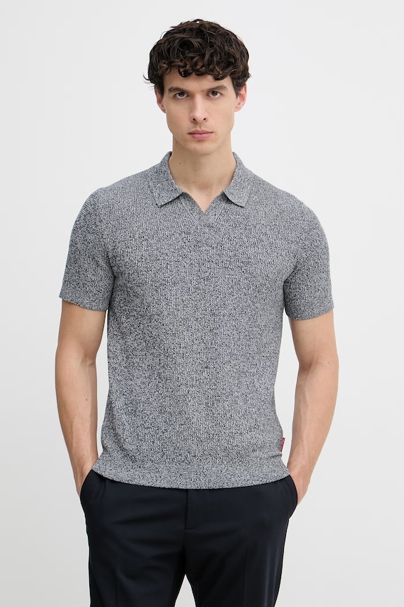 Joop! polo tricotat pentru bărbați, din bumbac bleumarin 30101601