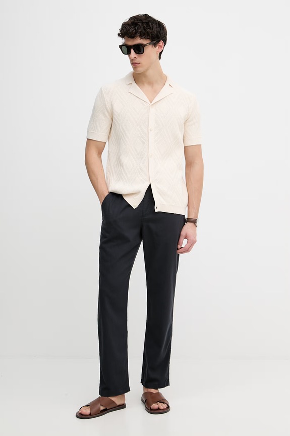 Joop! cardigan pentru bărbați, din bumbac 30101667 bej SS26