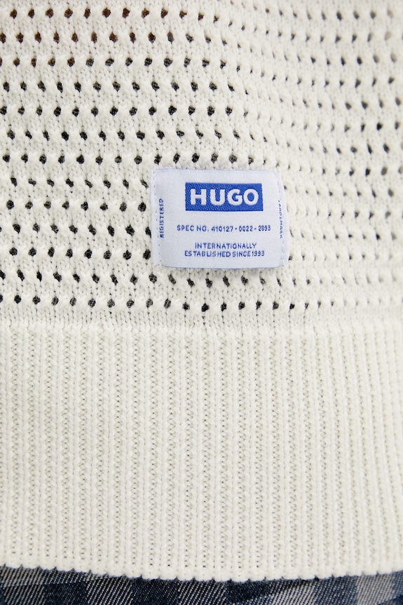 Hugo Blue pulover de bumbac Sanjou 50557338 bej