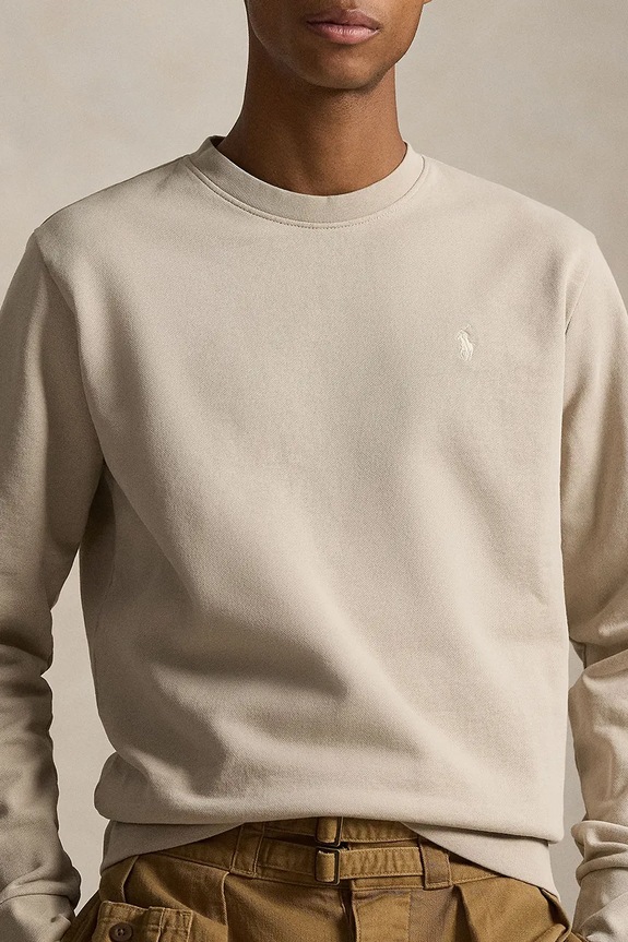 Polo Ralph Lauren cotton sweatshirt LOOPBACK TERRY gray 710916689025