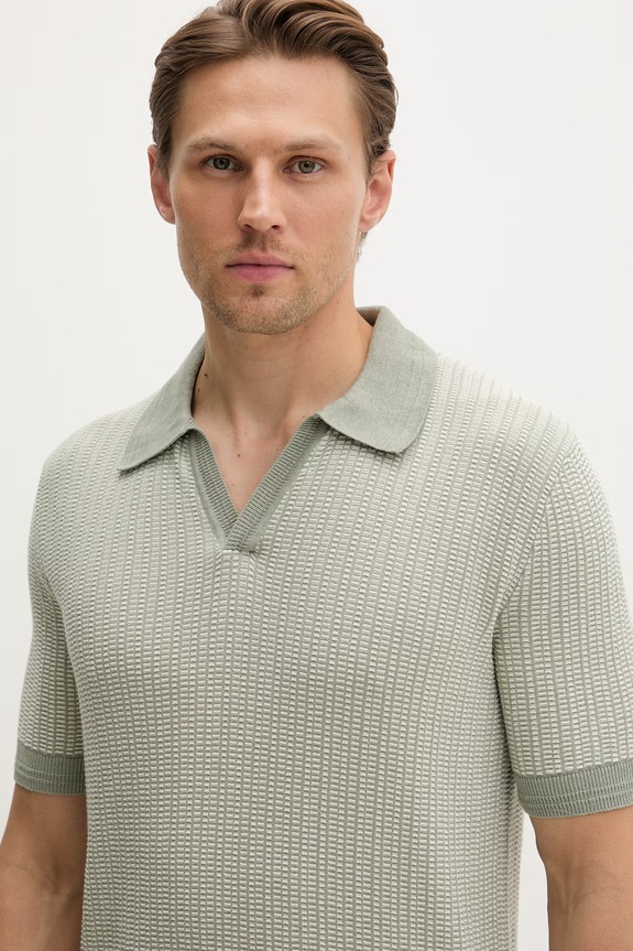 Odjeća HUGO pulover muški s lanom Seeroy 50557361 zelena