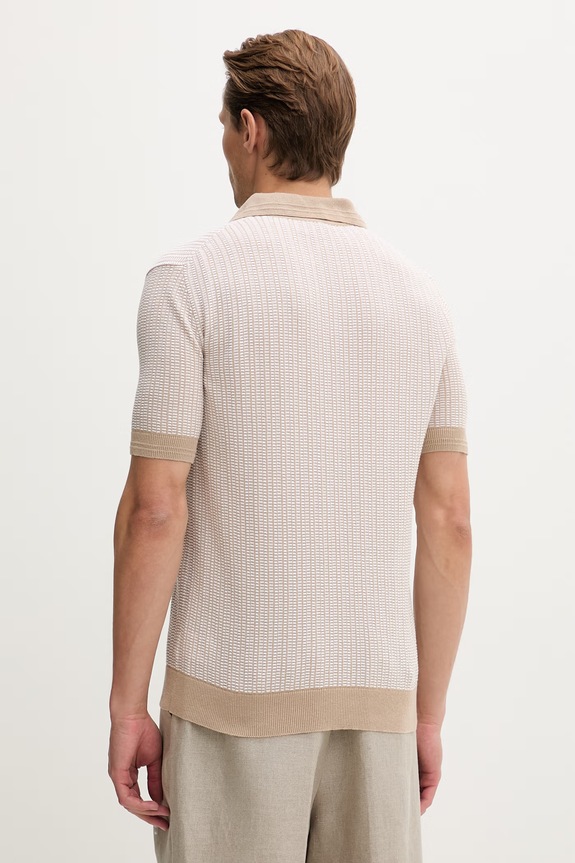 Odjeća HUGO pulover za muškarce s lanom Seeroy 50557361 bež