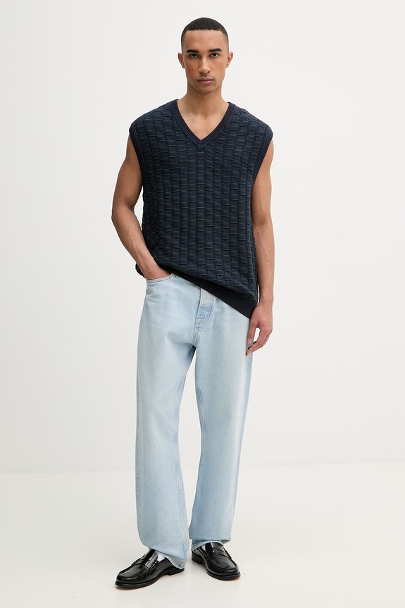 Levi's kamizelka męska bawełniana SKYLINE SWEATER VEST A9105 granatowy SS26