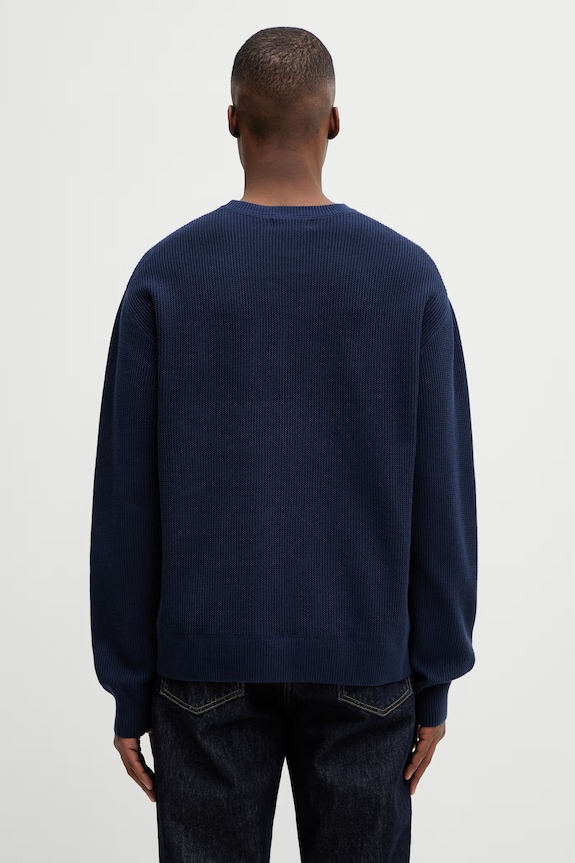 Odzież Fred Perry sweter bawełniany K2318 granatowy
