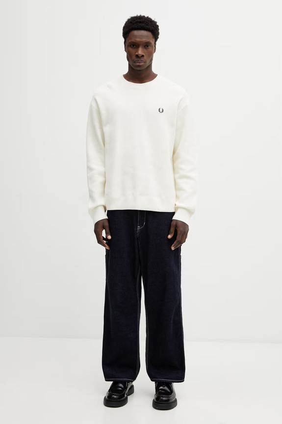 Fred Perry sweter bawełniany K2318 beżowy