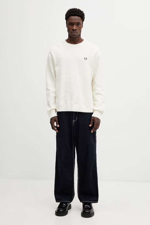 Fred Perry sweter bawełniany K2318 beżowy