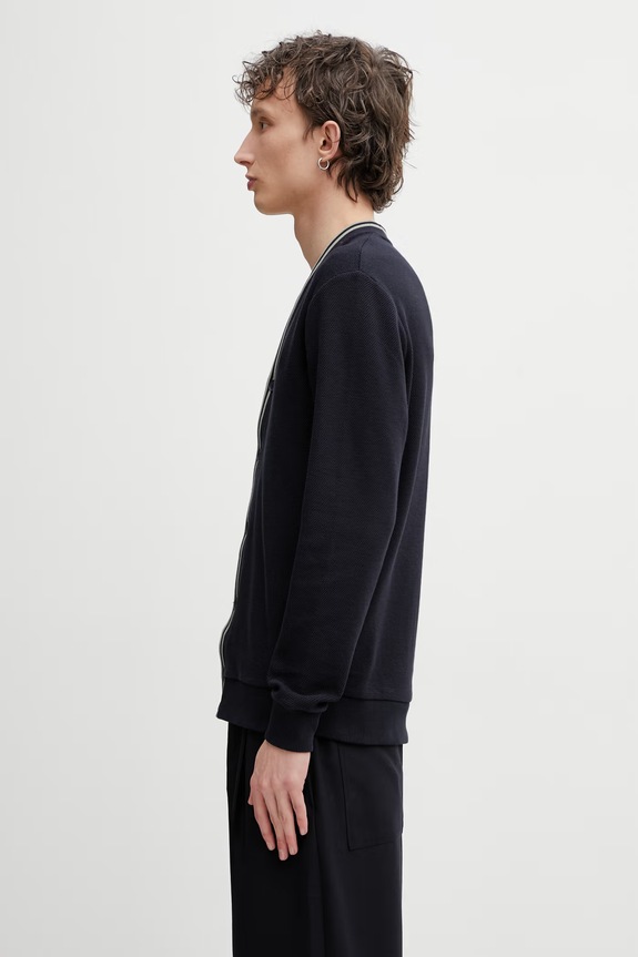 Fred Perry kardigan bawełniany męski M2389 granatowy SS26