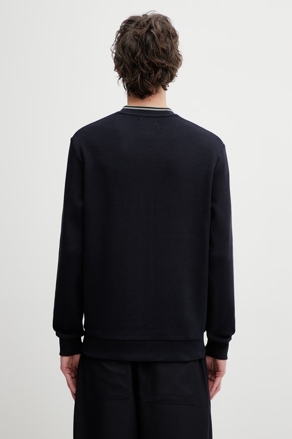 Odzież Fred Perry kardigan bawełniany męski M2389 granatowy