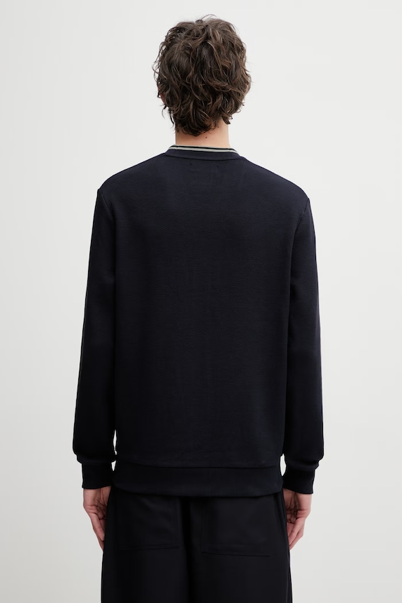 Odzież Fred Perry kardigan bawełniany męski M2389 granatowy