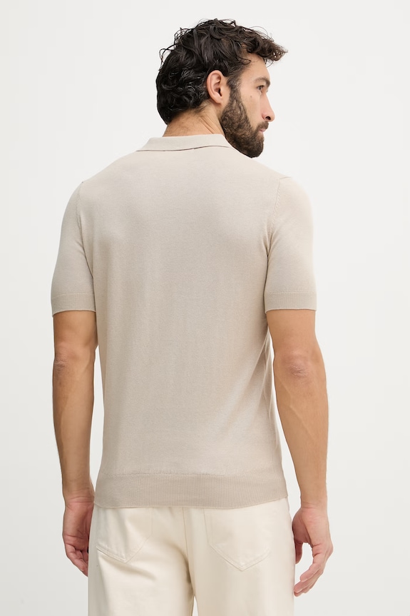 Odzież Guess sweter męski z domieszką jedwabiu M6GR04.Z0557 beżowy