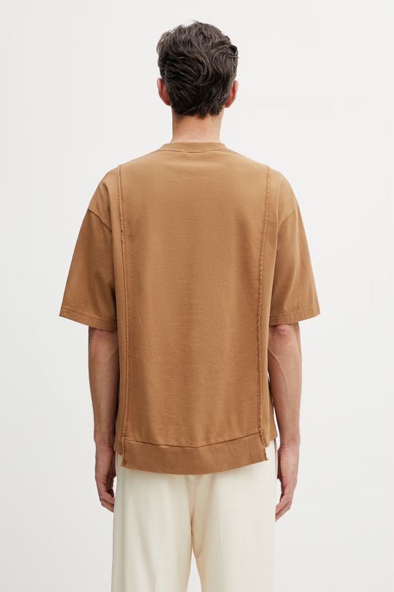 Odzież Undercover PULLOVER T-shirt męski bawełniany UP1F4804 brązowy