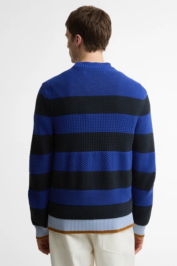 Odzież Barbour x Paul Smith Southwold sweter bawełniany męski MKN1724NY74 granatowy