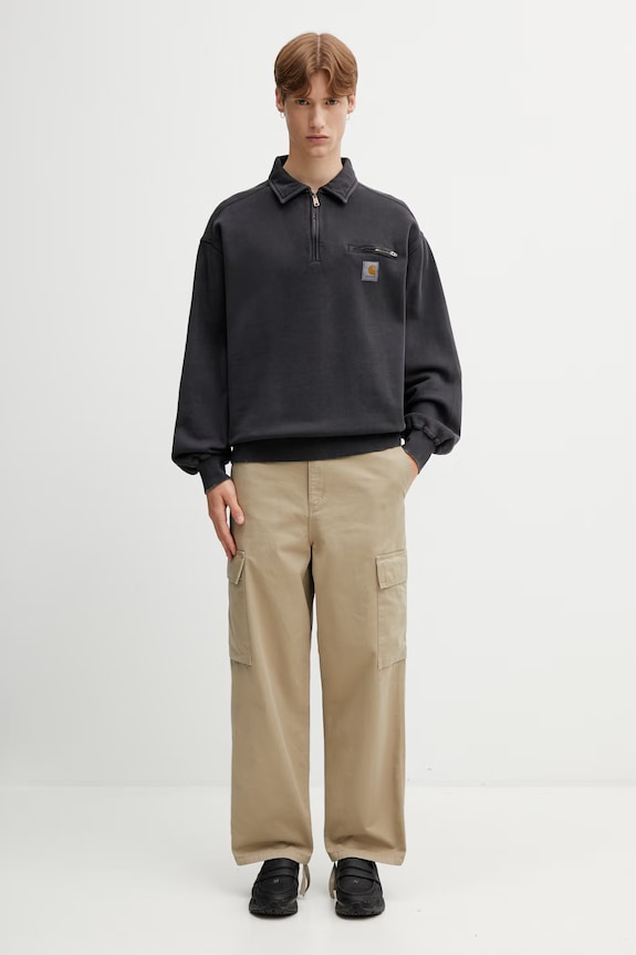 Carhartt WIP Half Zip Detroit Sweat суичър памучен мъжки I036350.8906 черен