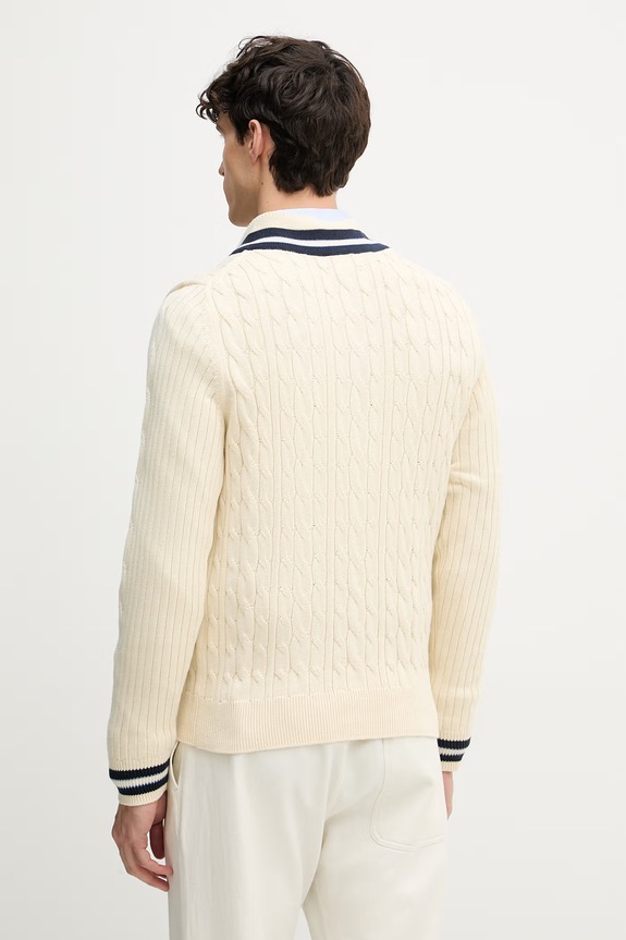 Odzież Hackett London sweter damski bawełniany HM7000175 beżowy