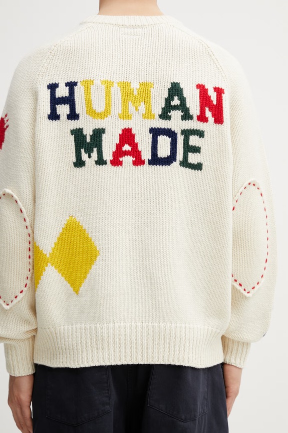 Human Made MENS KNITTED SWEATER svetr s vlnou pánský HM31CS012 béžová