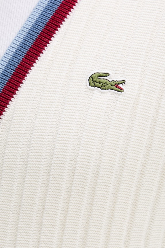 Lacoste kardigan męski z wełną AH1032 beżowy