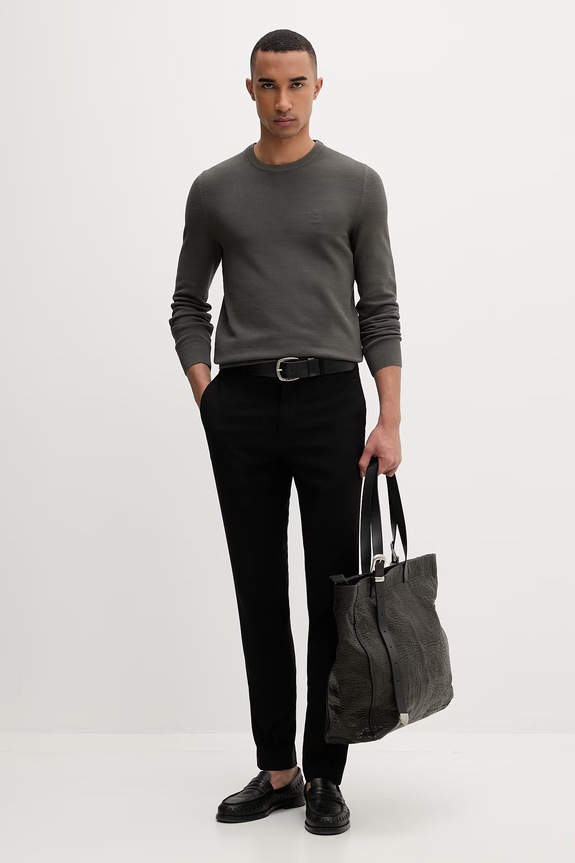 Marc O'Polo sweter męski bawełniany 5000009248 zielony SS26