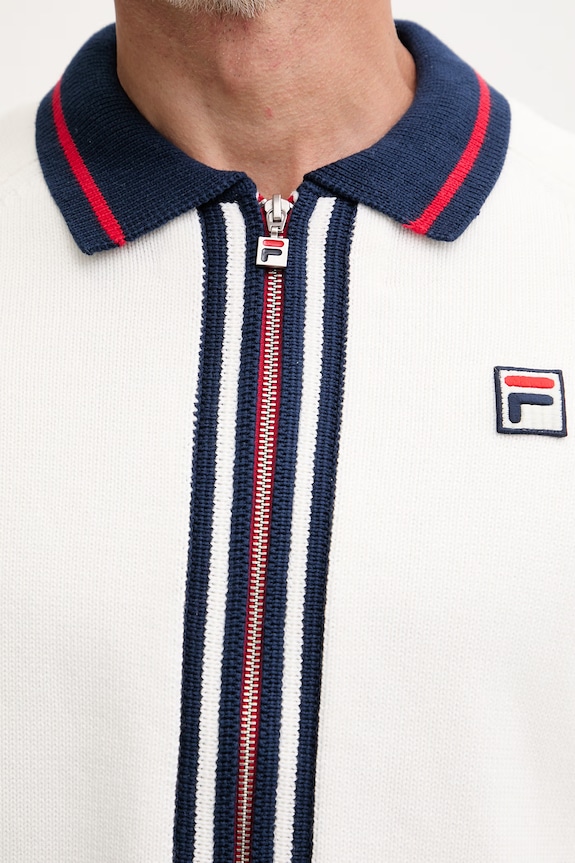 Fila cardigan pentru bărbați, din bumbac CARRAIA FAM1177 bej