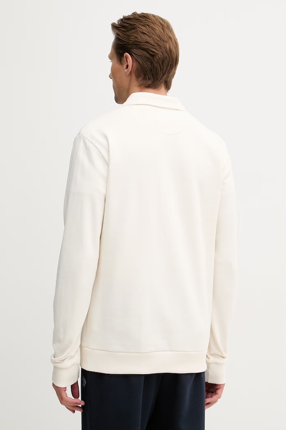 Одяг U.S. Polo Assn. кофта чоловіча бавовняна LB Sweat Zip MUP4652 бежевий
