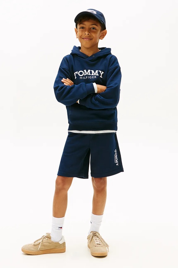 CHLAPEC Dětské kraťasy Tommy Hilfiger KB0KB10023.128.176.PPY2 námořnická modř