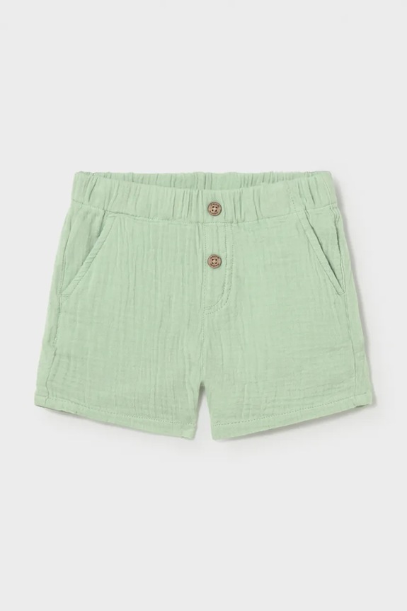 Παιδικό βαμβακερό σορτς Mayoral casual πράσινο 1216.3C.Baby.PPY2