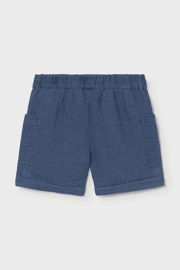 Mayoral pantaloni scurți din bumbac pentru copii 1217.3C.Baby.PPY2 albastru SS26