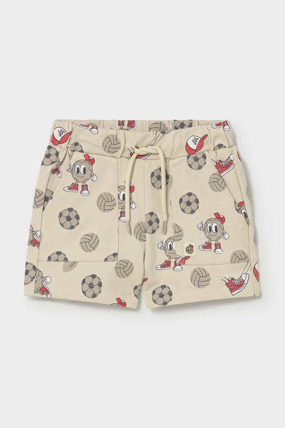 Детские хлопковые шорты Mayoral 1218.3E.Baby.PPY2 бежевый SS26