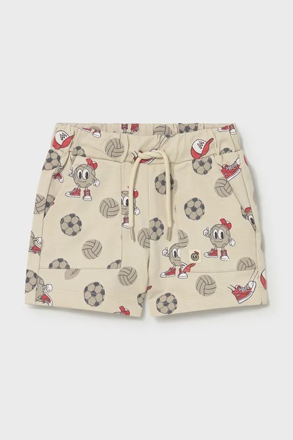 Детские хлопковые шорты Mayoral 1218.3E.Baby.PPY2 бежевый SS26
