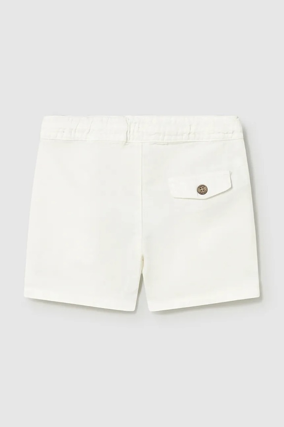 Mayoral pantaloni scurți din amestec de in pentru copii 1220.3F.Baby.PPY2 alb SS26