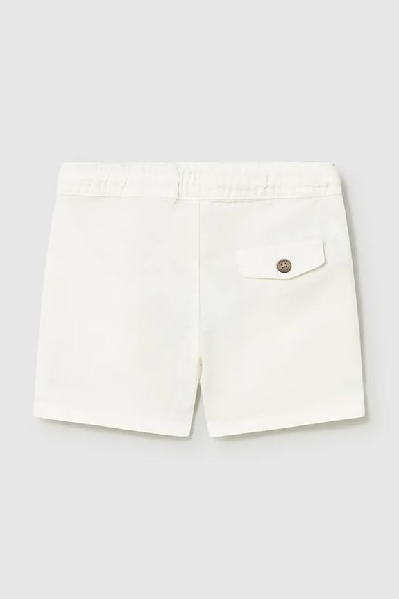 Mayoral pantaloni scurți din amestec de in pentru copii 1220.3F.Baby.PPY2 alb SS26