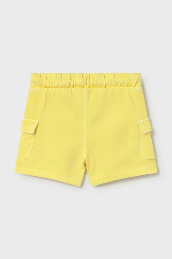 Mayoral pantaloni scurți din bumbac pentru copii 1223.3H.Baby.PPY2 galben SS26